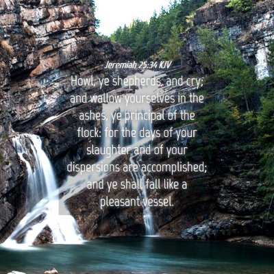 Picture 04 - Jeremiah 25:34 KJV - Howl, ye shepherds, and cry; and wallow - Bible Verse Picture