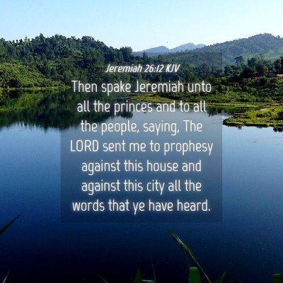 Picture 04 - Jeremiah 26:12 KJV - Then spake Jeremiah unto all the princes and to - Bible Verse Picture