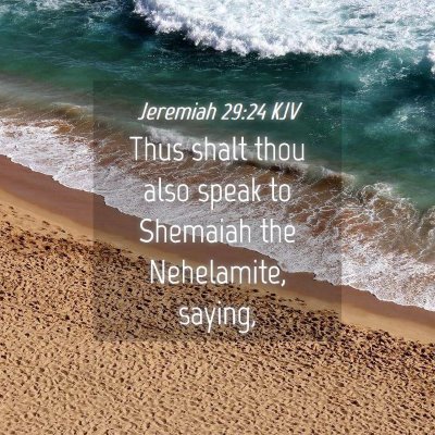 Picture 04 - Jeremiah 29:24 KJV - Thus shalt thou also speak to Shemaiah the - Bible Verse Picture