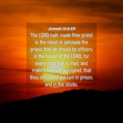 Picture 04 - Jeremiah 29:26 KJV - The LORD hath made thee priest in the stead of - Bible Verse Picture