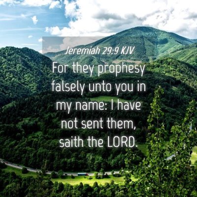 Picture 04 - Jeremiah 29:9 KJV - For they prophesy falsely unto you in my name: I - Bible Verse Picture