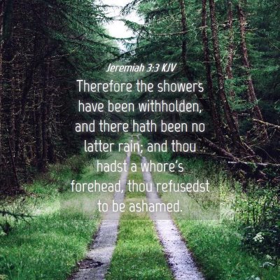 Picture 04 - Jeremiah 3:3 KJV - Therefore the showers have been withholden, and - Bible Verse Picture