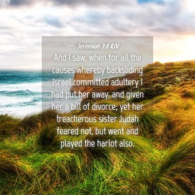 Picture 04 - Jeremiah 3:8 KJV - And I saw, when for all the causes whereby - Bible Verse Picture