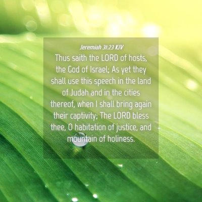 Picture 04 - Jeremiah 31:23 KJV - Thus saith the LORD of hosts, the God of Israel; - Bible Verse Picture