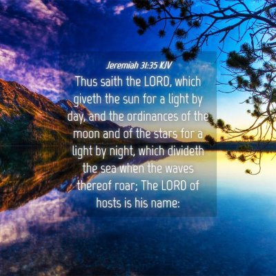 Picture 04 - Jeremiah 31:35 KJV - Thus saith the LORD, which giveth the sun for a - Bible Verse Picture