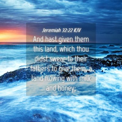 Picture 04 - Jeremiah 32:22 KJV - And hast given them this land, which thou didst - Bible Verse Picture
