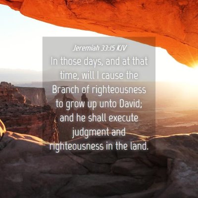 Picture 04 - Jeremiah 33:15 KJV - In those days, and at that time, will I cause the - Bible Verse Picture