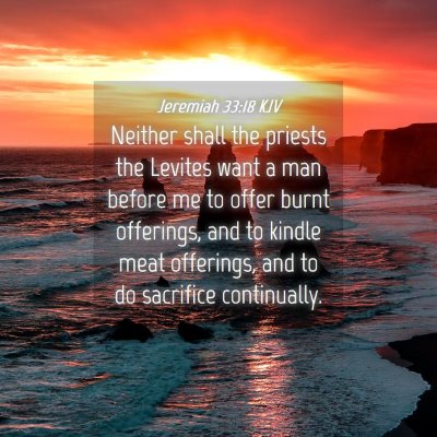Picture 04 - Jeremiah 33:18 KJV - Neither shall the priests the Levites want a man - Bible Verse Picture