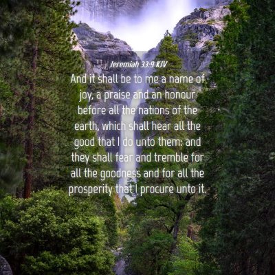 Picture 04 - Jeremiah 33:9 KJV - And it shall be to me a name of joy, a praise and - Bible Verse Picture