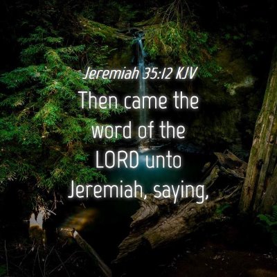 Picture 04 - Jeremiah 35:12 KJV - Then came the word of the LORD unto Jeremiah, - Bible Verse Picture