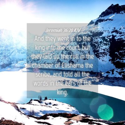 Picture 04 - Jeremiah 36:20 KJV - And they went in to the king into the court, but - Bible Verse Picture