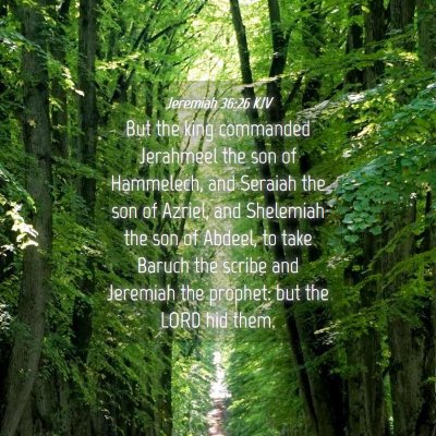 Picture 04 - Jeremiah 36:26 KJV - But the king commanded Jerahmeel the son of - Bible Verse Picture
