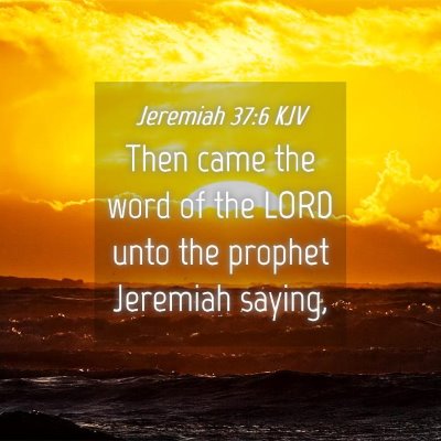 Picture 04 - Jeremiah 37:6 KJV - Then came the word of the LORD unto the prophet - Bible Verse Picture