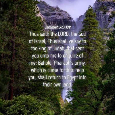 Picture 04 - Jeremiah 37:7 KJV - Thus saith the LORD, the God of Israel; Thus - Bible Verse Picture