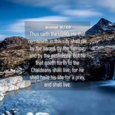 Picture 04 - Jeremiah 38:2 KJV - Thus saith the LORD, He that remaineth in this - Bible Verse Picture