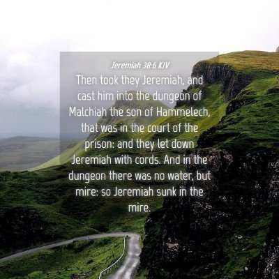 Picture 04 - Jeremiah 38:6 KJV - Then took they Jeremiah, and cast him into the - Bible Verse Picture