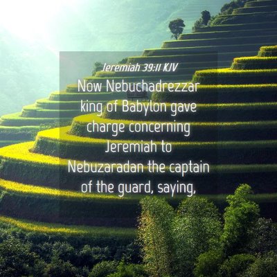 Picture 04 - Jeremiah 39:11 KJV - Now Nebuchadrezzar king of Babylon gave charge - Bible Verse Picture