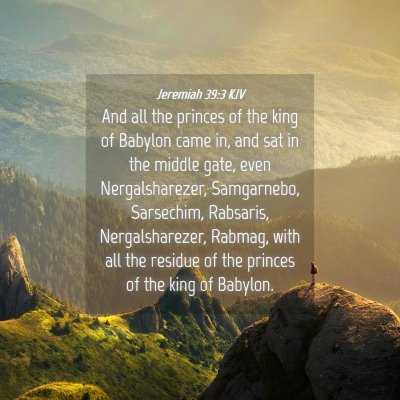 Picture 04 - Jeremiah 39:3 KJV - And all the princes of the king of Babylon came - Bible Verse Picture