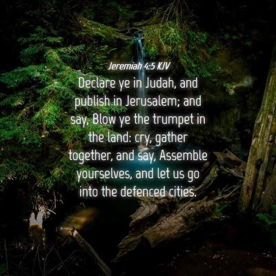 Picture 04 - Jeremiah 4:5 KJV - Declare ye in Judah, and publish in Jerusalem; - Bible Verse Picture