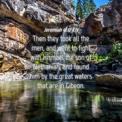 Picture 04 - Jeremiah 41:12 KJV - Then they took all the men, and went to fight - Bible Verse Picture