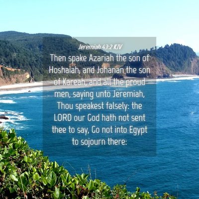 Picture 04 - Jeremiah 43:2 KJV - Then spake Azariah the son of Hoshaiah, and - Bible Verse Picture