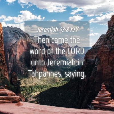 Picture 04 - Jeremiah 43:8 KJV - Then came the word of the LORD unto Jeremiah in - Bible Verse Picture