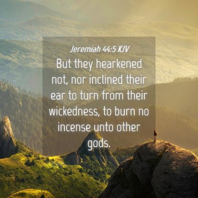 Picture 04 - Jeremiah 44:5 KJV - But they hearkened not, nor inclined their ear to - Bible Verse Picture
