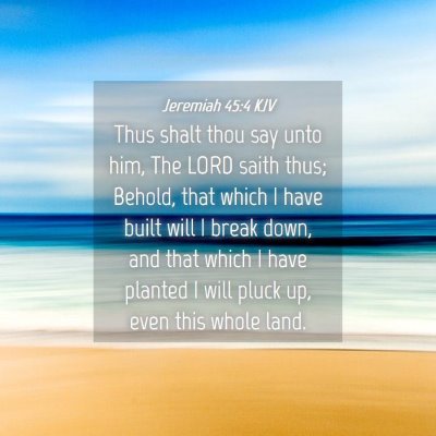Picture 04 - Jeremiah 45:4 KJV - Thus shalt thou say unto him, The LORD saith - Bible Verse Picture