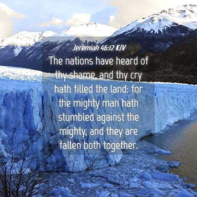 Picture 04 - Jeremiah 46:12 KJV - The nations have heard of thy shame, and thy cry - Bible Verse Picture