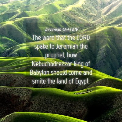Picture 04 - Jeremiah 46:13 KJV - The word that the LORD spake to Jeremiah the - Bible Verse Picture