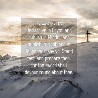 Picture 04 - Jeremiah 46:14 KJV - Declare ye in Egypt, and publish in Migdol, and - Bible Verse Picture