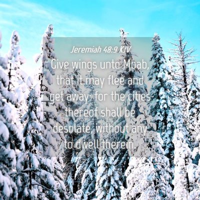 Picture 04 - Jeremiah 48:9 KJV - Give wings unto Moab, that it may flee and get - Bible Verse Picture
