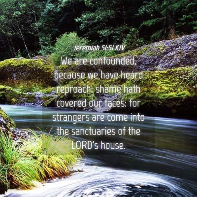 Picture 04 - Jeremiah 51:51 KJV - We are confounded, because we have heard - Bible Verse Picture
