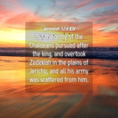 Picture 04 - Jeremiah 52:8 KJV - But the army of the Chaldeans pursued after the - Bible Verse Picture