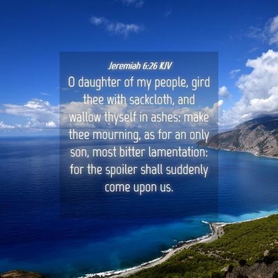 Picture 04 - Jeremiah 6:26 KJV - O daughter of my people, gird thee with - Bible Verse Picture