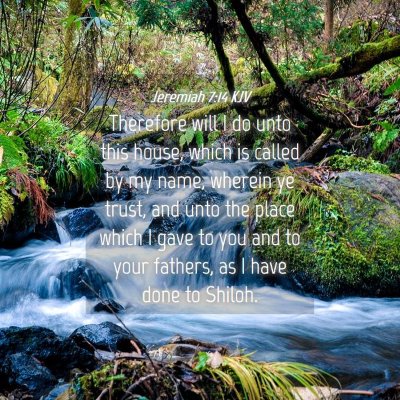 Picture 04 - Jeremiah 7:14 KJV - Therefore will I do unto this house, which is - Bible Verse Picture