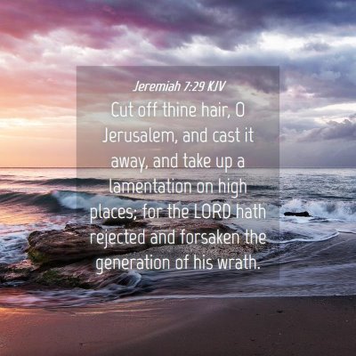 Picture 04 - Jeremiah 7:29 KJV - Cut off thine hair, O Jerusalem, and cast it - Bible Verse Picture