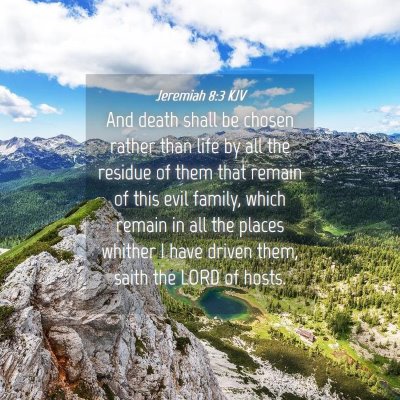 Picture 04 - Jeremiah 8:3 KJV - And death shall be chosen rather than life by all - Bible Verse Picture