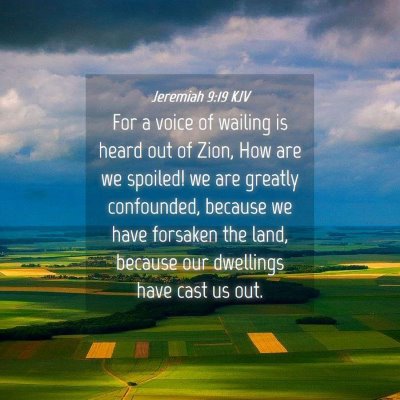 Picture 04 - Jeremiah 9:19 KJV - For a voice of wailing is heard out of Zion, How - Bible Verse Picture