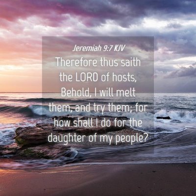 Picture 04 - Jeremiah 9:7 KJV - Therefore thus saith the LORD of hosts, Behold, I - Bible Verse Picture