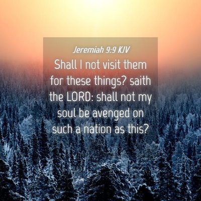Picture 04 - Jeremiah 9:9 KJV - Shall I not visit them for these things? saith - Bible Verse Picture