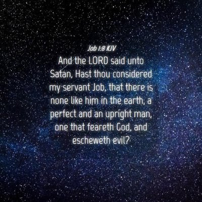 Picture 04 - Job 1:8 KJV - And the LORD said unto Satan, Hast thou - Bible Verse Picture