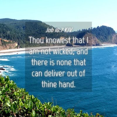 Picture 04 - Job 10:7 KJV - Thou knowest that I am not wicked; and there is - Bible Verse Picture