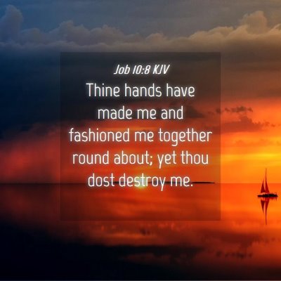 Picture 04 - Job 10:8 KJV - Thine hands have made me and fashioned me - Bible Verse Picture