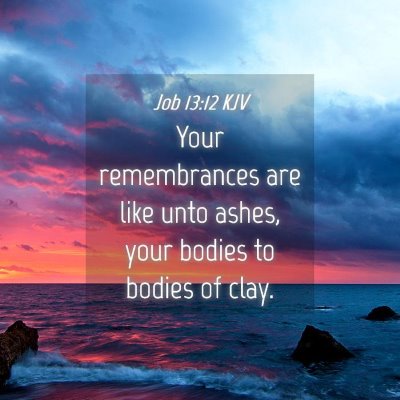 Picture 04 - Job 13:12 KJV - Your remembrances are like unto ashes, your - Bible Verse Picture