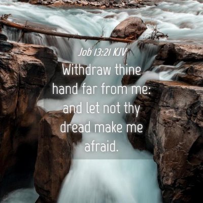 Picture 04 - Job 13:21 KJV - Withdraw thine hand far from me: and let not thy - Bible Verse Picture