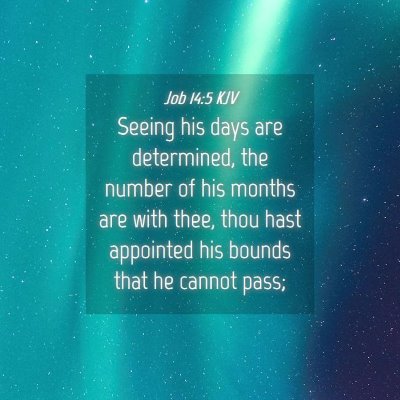 Picture 04 - Job 14:5 KJV - Seeing his days are determined, the number of his - Bible Verse Picture