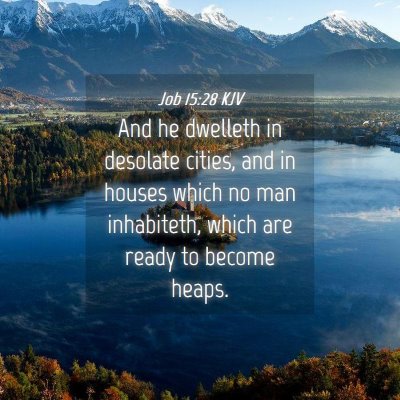 Picture 04 - Job 15:28 KJV - And he dwelleth in desolate cities, and in houses - Bible Verse Picture