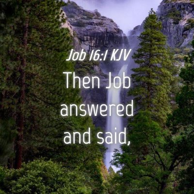 Picture 04 - Job 16:1 KJV - Then Job answered and - Bible Verse Picture