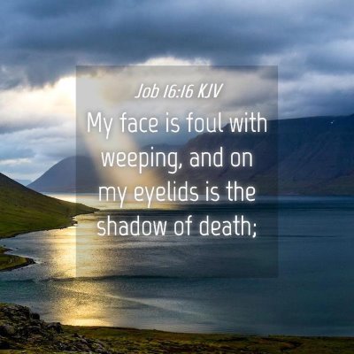 Picture 04 - Job 16:16 KJV - My face is foul with weeping, and on my eyelids - Bible Verse Picture